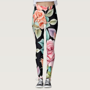 Rose Garden Pattern Design Leggings
