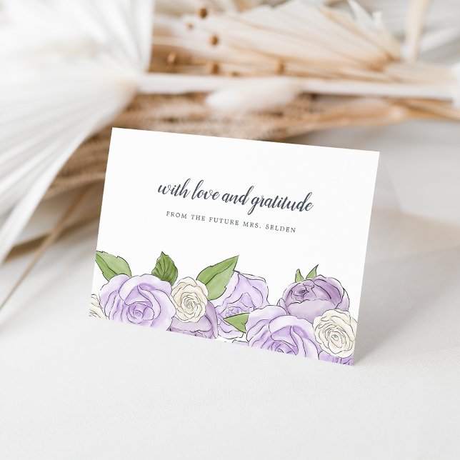 Rosé Garden Personalised Thank You Card (Creator Uploaded)