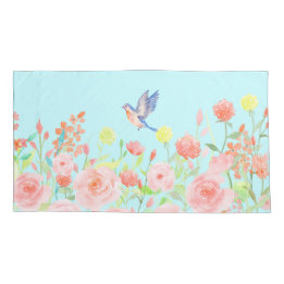 rose garden pillowcase cover reversible colour 2