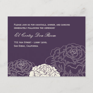 Rose Garden Reception Card - Purple