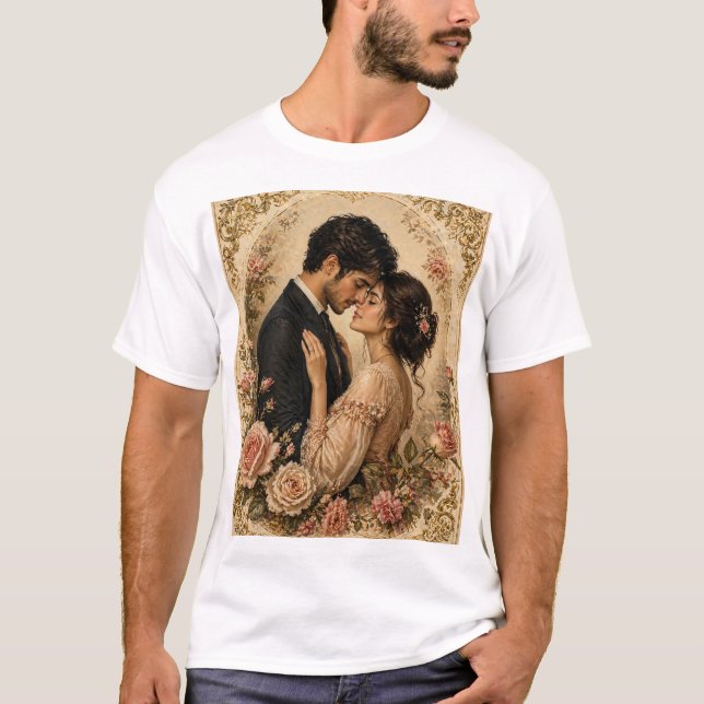 Rose Garden Romance. T-Shirt (Front)