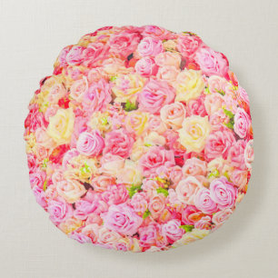 Rose garden round cushion