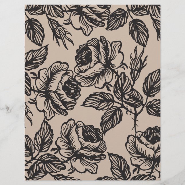 Rose Garden | Rustic DIY Envelopes Liner Flyer (Front)