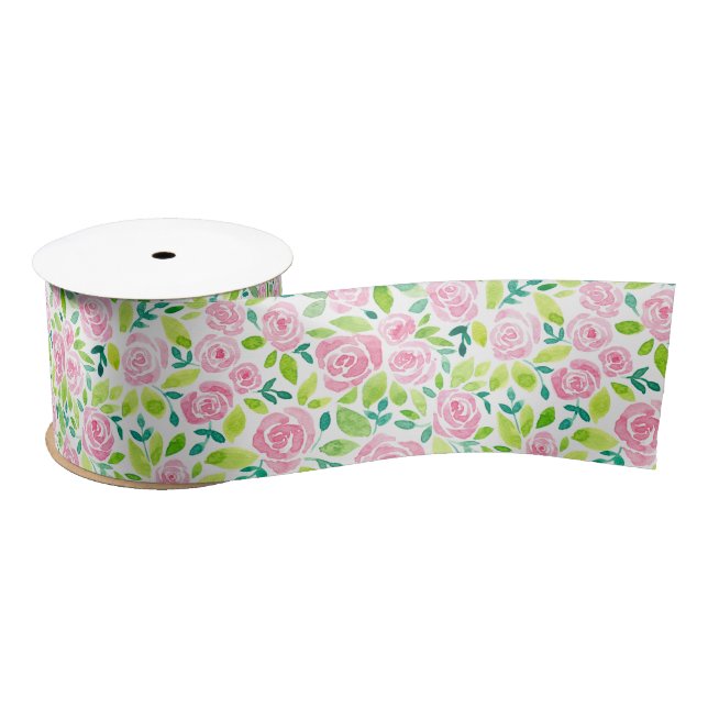 Rose garden satin ribbon (Spool)
