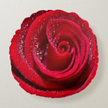 "Rose Garden Serenity: Round Pillow Design"