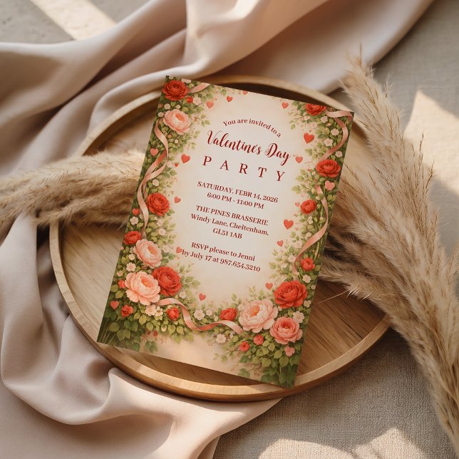 Rose Garden Valentine Party Invitation (Creator Uploaded)