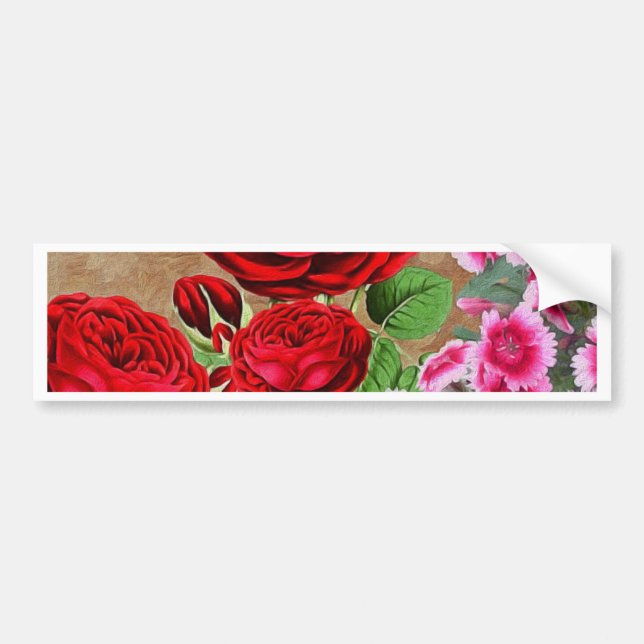 Rose Garden Vintage Bumper Sticker (Front)