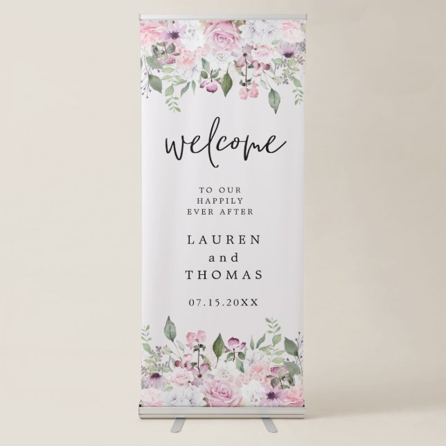 Rose Garden | Welcome Wedding Banner (Front)