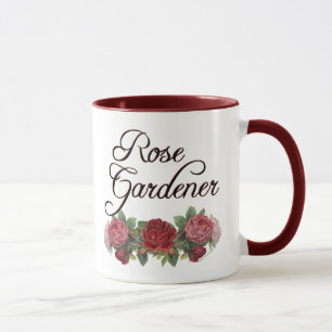 Rose Gardener Saying with Roses Mug