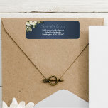 Rose Garland Boho Dusty Blue Wedding<br><div class="desc">Add a touch of elegance to your wedding invitations with these beautiful dusty blue return address labels. Our 'Rose Garland Boho Dusty Blue Wedding' labels feature a charming bouquet of white roses nestled in the top left corner, creating a soft and romantic touch. Personalised with your names and address in...</div>