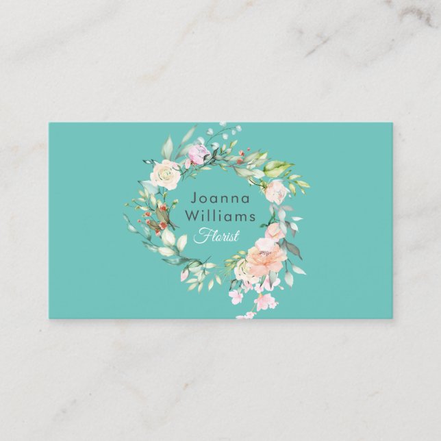 Rose Garland Floral Business Card (Front)