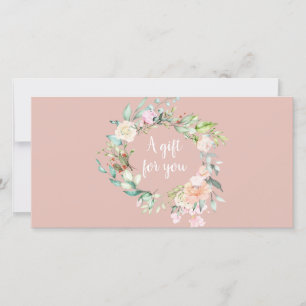 Rose Garland Pink Business Gift Certificate