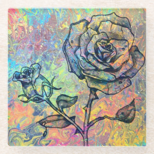Rose Glass Coaster
