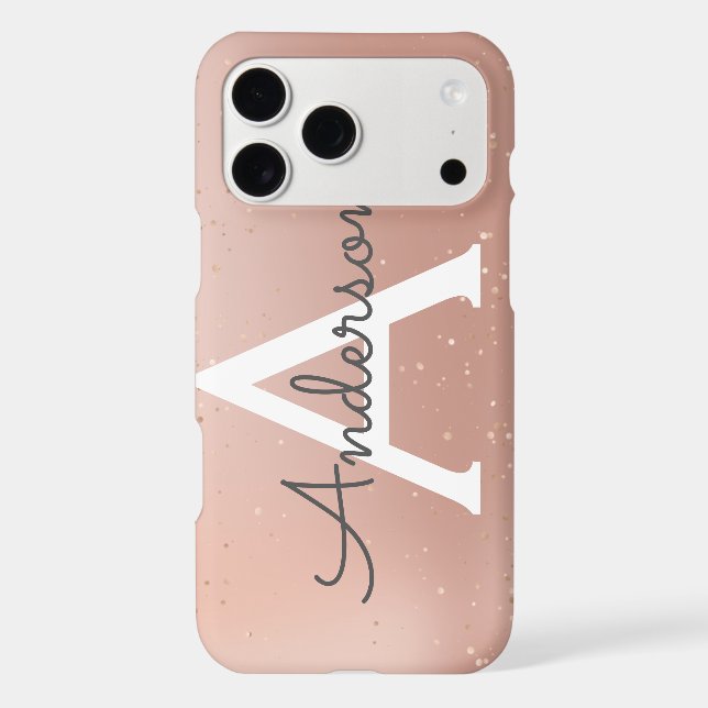 Rose Glitter Monogram Name  (Back)