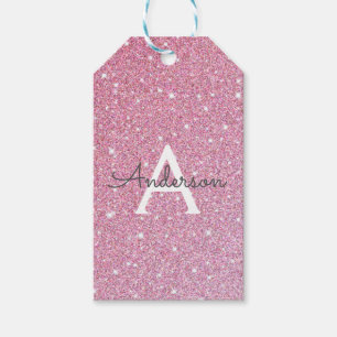 Rose Glitter Name  Gift Tags