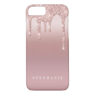 Rose Glitter Ombre Pink Blush Name iPhone 8/7 Case