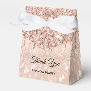 Rose Glitter Sweet 16th Bridal Beauty Shop Favour Box
