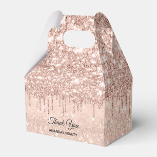 Rose Glitter Sweet 16th Bridal Wedding Favour Drip Box