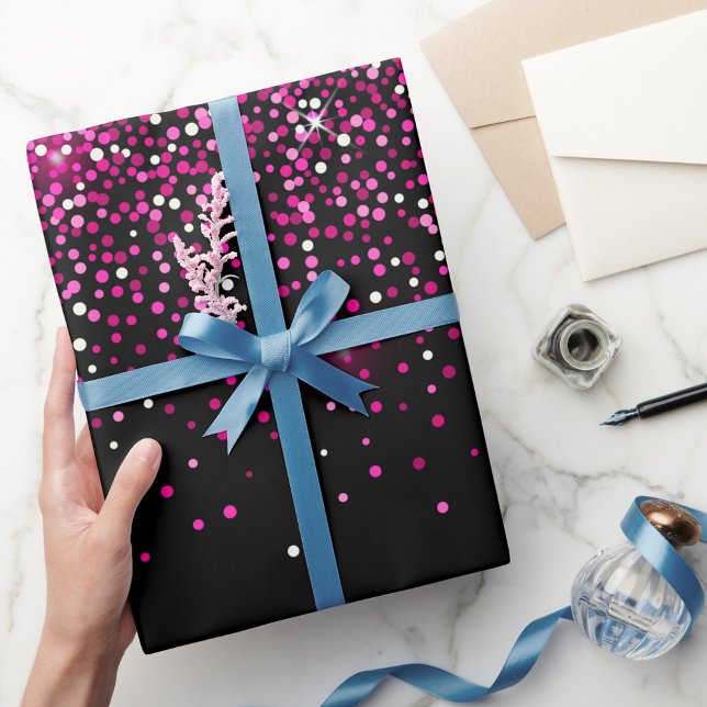 Rose Glitter Wrapping Paper (Make sure every gift you give has a layer of love by creating custom wrapping paper!)