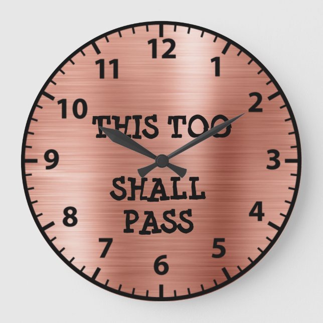 Rose Gold 12 Step Sober Sobriety Recovery Clock (Front)