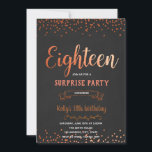 Rose gold 18th birthday invitation<br><div class="desc">Rose gold 18th birthday invitation</div>