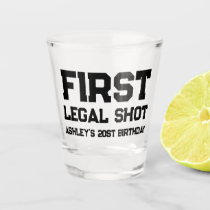 Rose Gold 22st ,21st Birthday Shot Glass