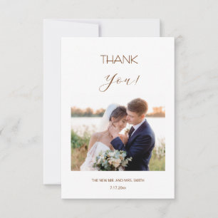 Rose Gold 3D Flowers Roses Thank You Card