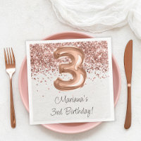  Rose Gold 3rd Birthday Party