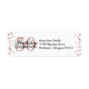 Rose Gold 50th Birthday Glitter Confetti