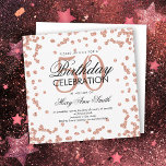 Rose Gold 50th Birthday Glitter Confetti White Invitation<br><div class="desc">Elegant 50th Birthday Rose Gold Faux Glitter Confetti White invitation template. Great for 50th birthday parties and more!</div>