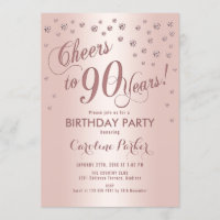 Rose Gold 90th Birthday Party
