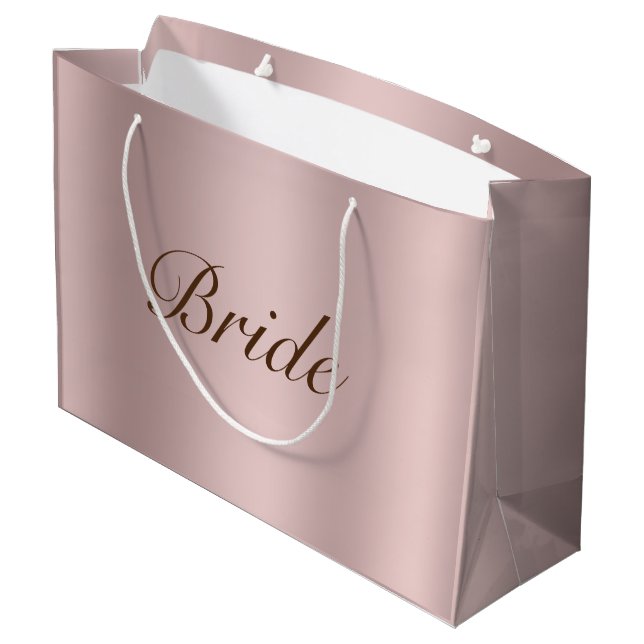 Rose-gold abstract background large gift bag (Back Angled)