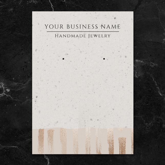 Rose Gold Abstract Modern Earring Display Cards (Creator Uploaded)