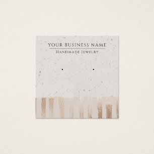 Rose Gold Abstract Modern Earring Display Cards