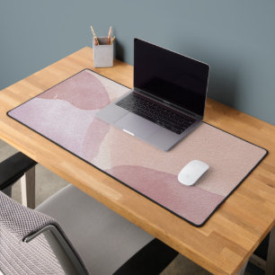 Rose Gold Abstract Pink  Desk Mat