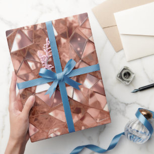 Rose Gold Abstract  Wrapping Paper
