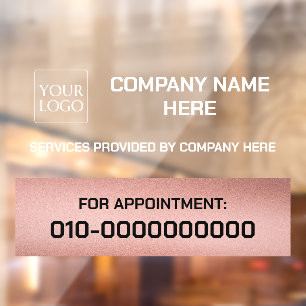 Rose Gold Add Logo Business Promotion Car Truck Window Cling