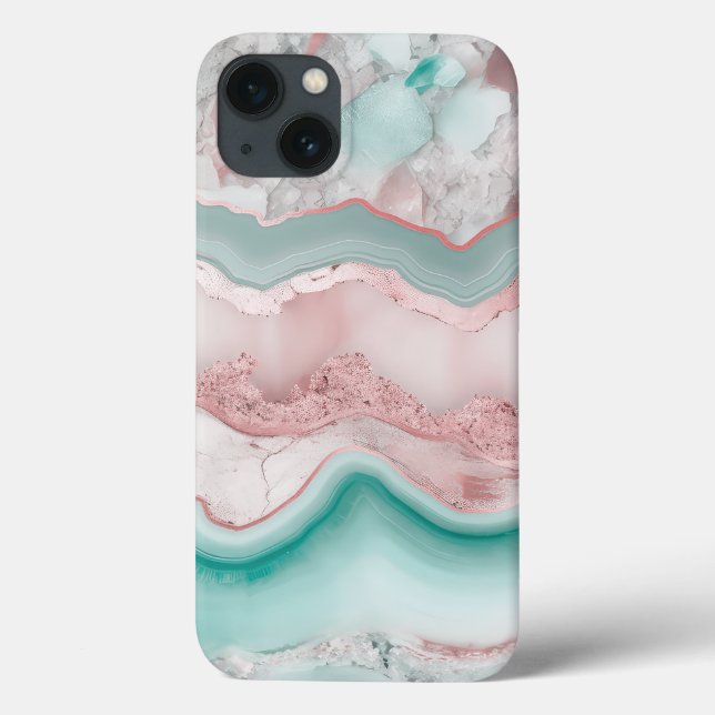 Rose Gold Agate Pattern Case-Mate iPhone Case (Back)