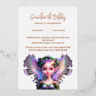 Rose gold airy princess purple iridescent wings