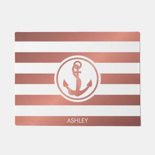 Rose Gold Anchor Doormat (Front)