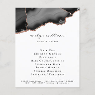 rose gold and black agate flyer