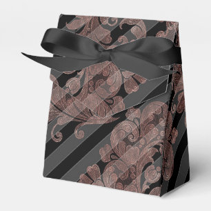 Rose Gold and Black Favour Box