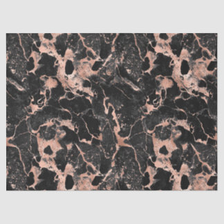 Rose Gold and Black Marble Decoupage Tissue Paper