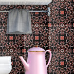 Rose Gold And Black Stylish Modern Abstract  Tile<br><div class="desc">Stylish and modern decorative tile design in rose gold and black.</div>