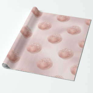 Rose Gold and Blush Confetti Wrapping Paper