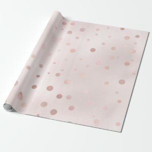 Rose Gold and Blush Confetti Wrapping Paper