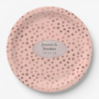 Rose Gold and Blush Doodle Dots Foil Wedding