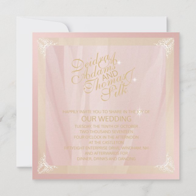 Rose Gold and Blush Invitations (Back)