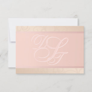 Rose Gold and Blush Monogram Thank You Cards