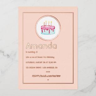Rose Gold and Blush Pink 4th Birthday Girl Party